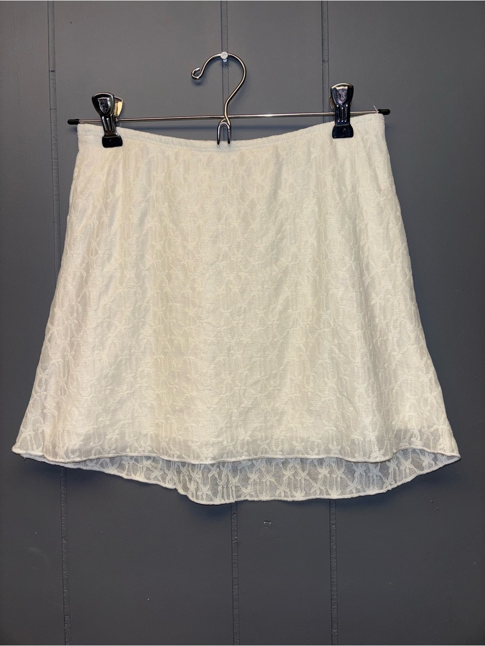 See You Monday Ivory Lace A-Line Skirt